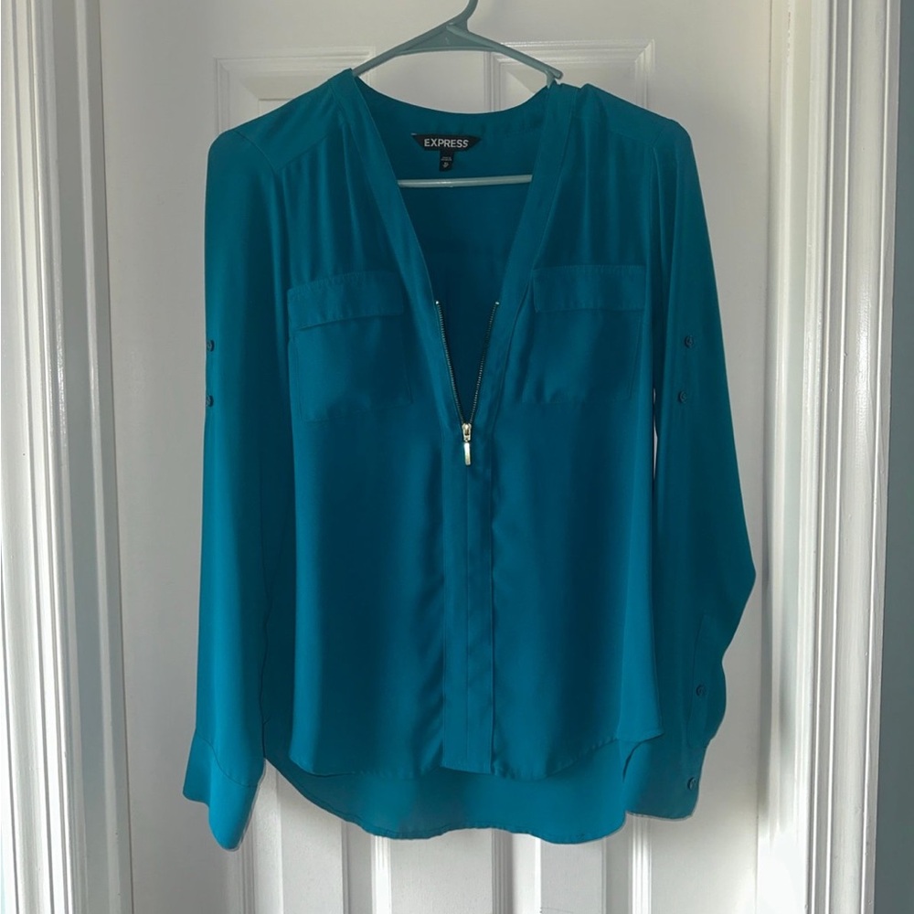 Express Women's Teal Blouse